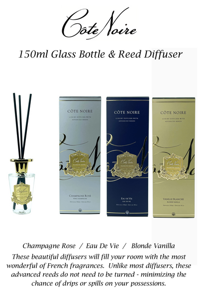 Cote Noire 150ml Glass Bottle & Reed Diffuser