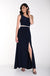 242001  Cutout Waist Gown With Leg Split