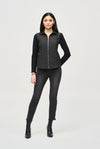 243213 Quilted Front Viscose Knit Jacket