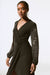 243746 Euro Knit & Chiffon Wrap Dress