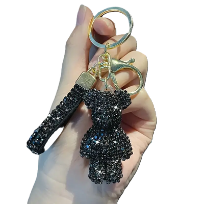 D0004 Teddy Bear Diamante Bag Charm