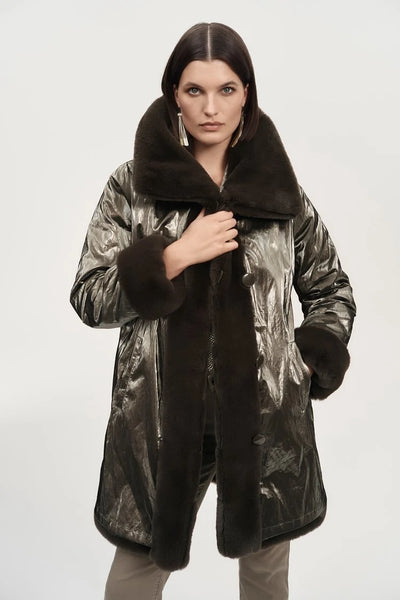 243904 Reversible Faux Fur Coat