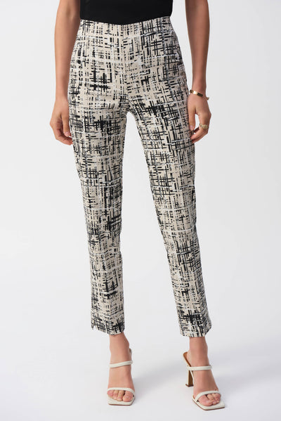 251259 Abstract Print Slim Leg Pants