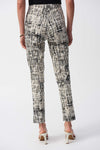 251259 Abstract Print Slim Leg Pants