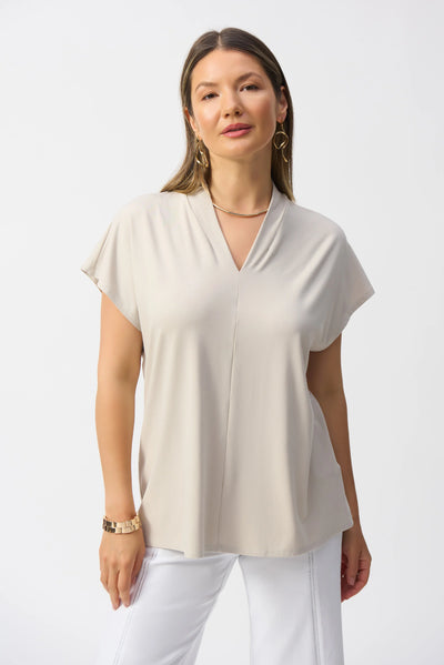 251286 Soft Cap Sleeve Easy Fit V Neck