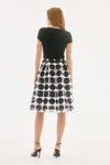 251754 Euro Knit and Organza Print Dress