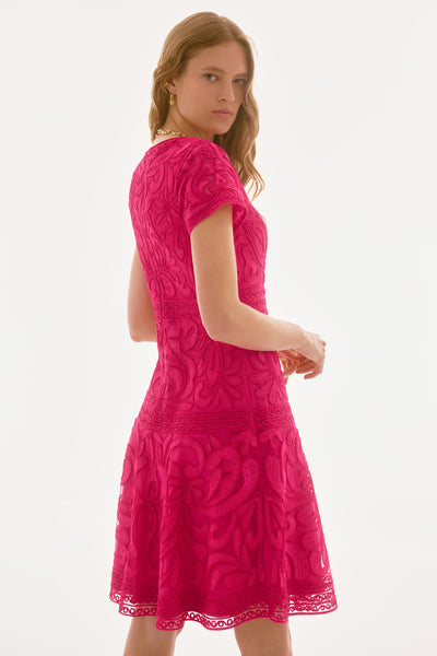 251768X Embroidered Fit and Flare Dress