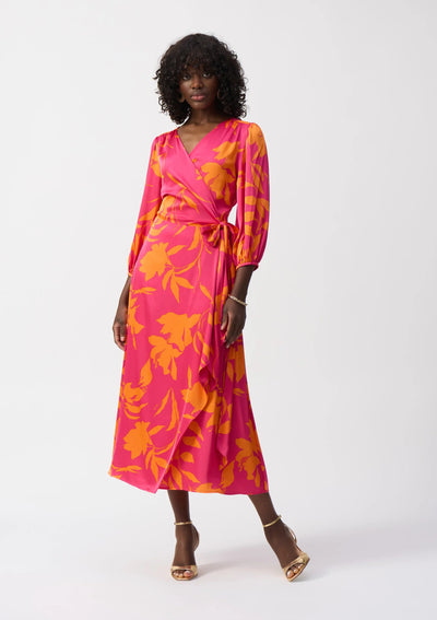 251906 Tropical Fruits Crossover Dress