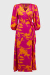 251906 Tropical Fruits Crossover Dress