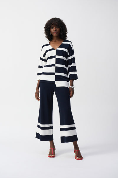 251945 Stripe Hem Knit Culotte