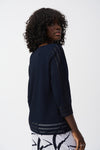 251946 Lightweight Pullover with Mesh Stripe Detail