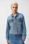 251953 Boxy Denim Gem Fringe & Diamante Jacket