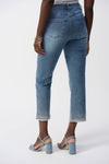 251956 Straight Leg Crop Diamante Stretch Jeans