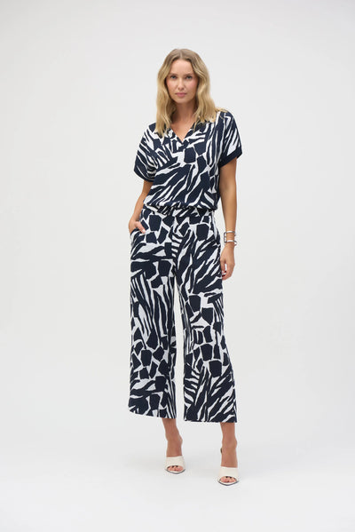 252145 Abstract Print Pull-On Culottes