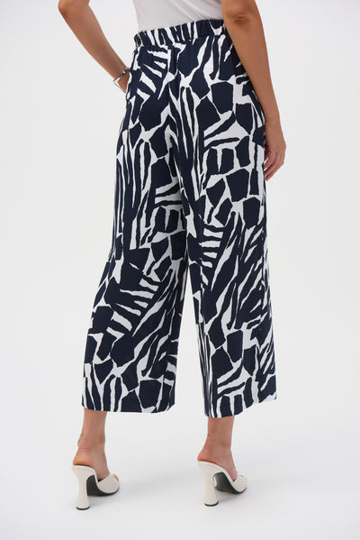 252145 Abstract Print Pull-On Culottes