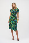 252203X Tropical Euro Knit Fit & Flare Dress