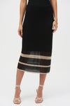 252923 Sweater Knit Open Stitch Stripe Skirt