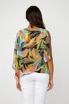 256238 Tropical Escape Chiffon Layer Top