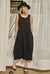 256836U Seersucker Scoop Neck Sleeveless Cocoon Dress