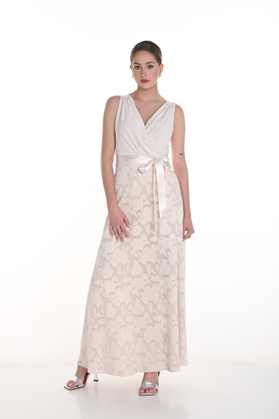 258316 Ivory Brocade Gown