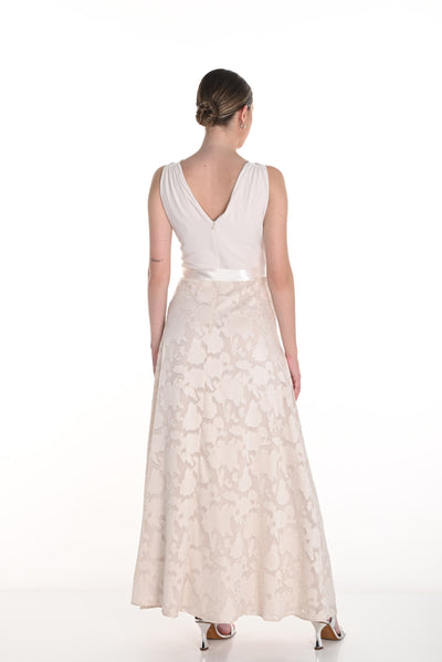 258316 Ivory Brocade Gown