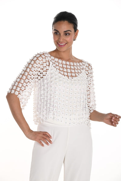 258727U Pearl Crochet Coverup