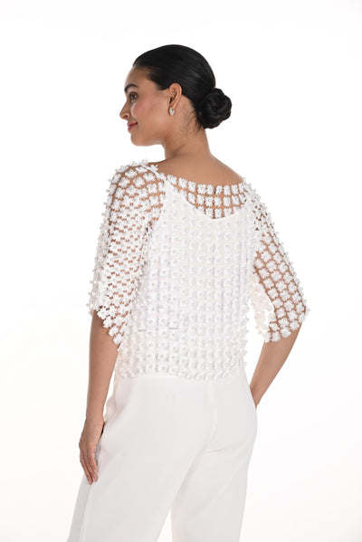 258727U Pearl Crochet Coverup