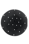 D0014 Crystal Stud Wool Beret