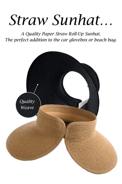 D0018  Roll-up  Straw Sunhat