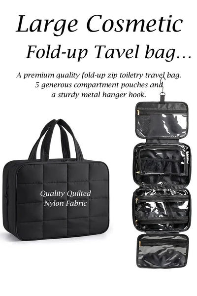 D0027 Premium Fold-up Cosmetic Travel Bag