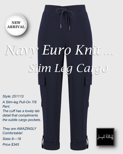 251113 Euro Knit Slim Leg Cargo Pant