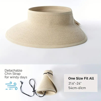 D0018  Roll-up  Straw Sunhat