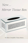 D0010 Mirror & Diamante Tissue Box