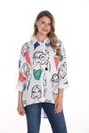 256718U Abstract Faces Summer Breeze Shirt