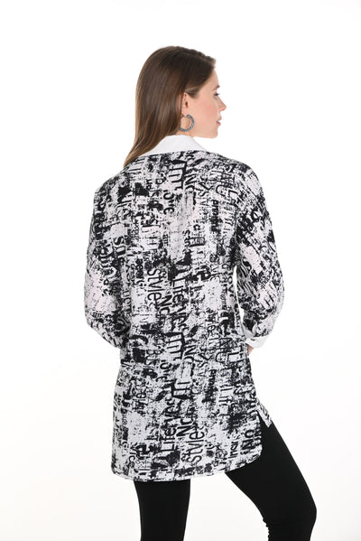 256706U Press Print Summer 3/4  Sleeve Shirt