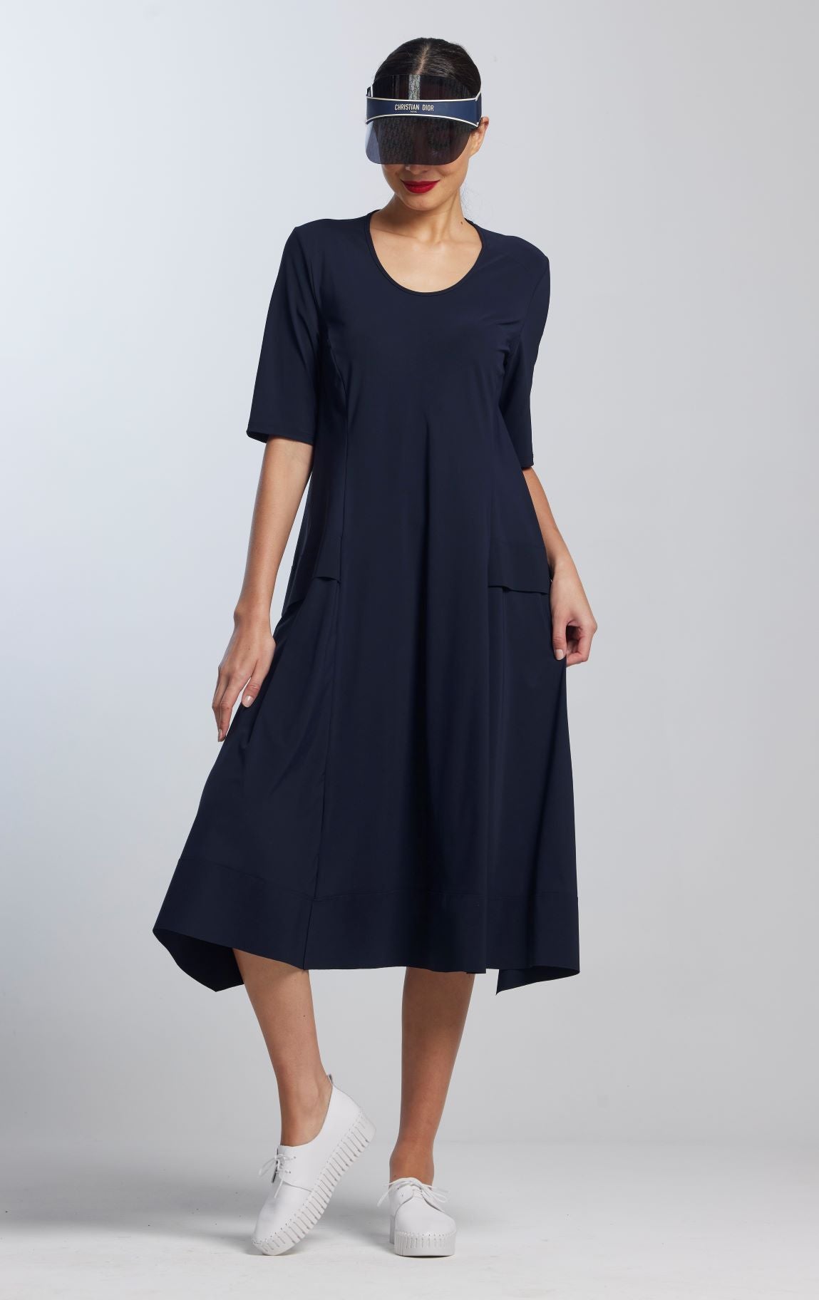 Half sleeve outlet a line dress